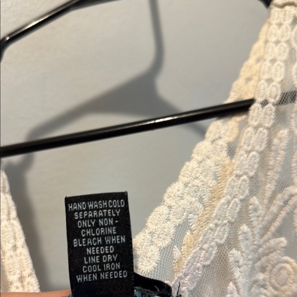 Cynthia Rowley XS Cream Lace Sheer Tank Top - Picture 5 of 6